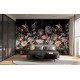Fototapet flori vintage Smart Art negru