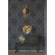 Tapet clasic cu model baroc antracit