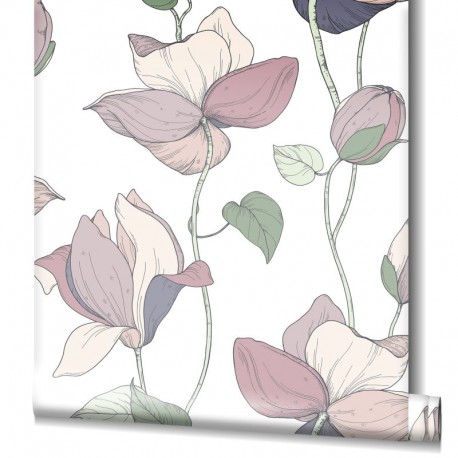 Tapet floral artistic Kyoto 47472