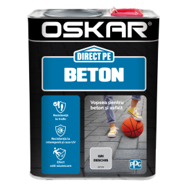 Vopsea Oskar Direct pe Beton gri deschis 2.5L