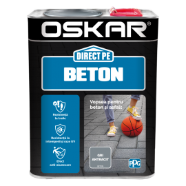 Vopsea Oskar Direct pe Beton gri antracit 2.5L