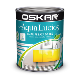 Vopsea Oskar Aqua Lucios alb murdar perla 600ml