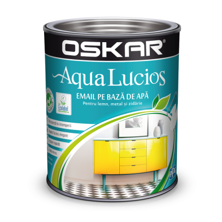Vopsea Oskar Aqua Lucios alb murdar perla 600ml