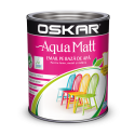 Vopsea Oskar Aqua Matt Alb murdar designer 0.6l
