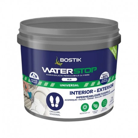 Hidroizolatie lichida Waterstop Bostik alb 1kg