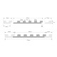 Panou riflaj alb L0101 mat 2.70 m