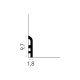 Plinta alba Mardom MD355 97 mm