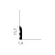 Plinta alba Mardom MD358 117 mm