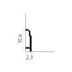 Plinta alba Mardom MD363 106 mm