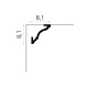 Profil mascare sina perdea MD213 81x81 mm