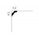 Cornisa tavan MDB174 49x52 mm