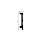 Plinta LED polimer dur Gaudi 90x19 mm