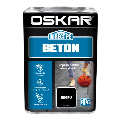 Vopsea Oskar Direct pe Beton negru 0.75L