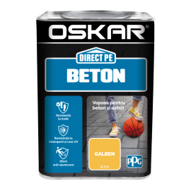 Vopsea Oskar Direct pe Beton galben 0.75L