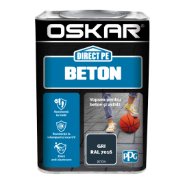 Vopsea Oskar Direct pe Beton gri RAL 7016 0.75L