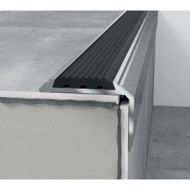 Profil treapta antiderapant Arbiton PS6 argintiu 46x30 mm 120 cm