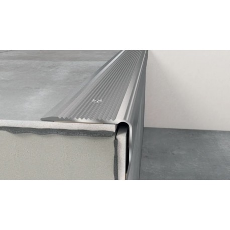 Profil treapta antiderapant Arbiton PS8 argintiu 40x30 mm 120 cm