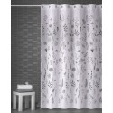 Perdea de dus alba cu model floral Ramitas