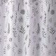 Perdea de dus alba cu model floral Ramitas - detaliu